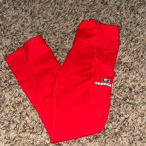red georgia leggings